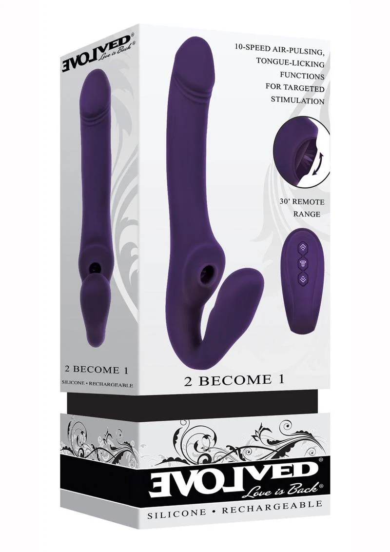 2 Become 1 Rechargeable Silicone Vibrator with Remote Control - Image 2