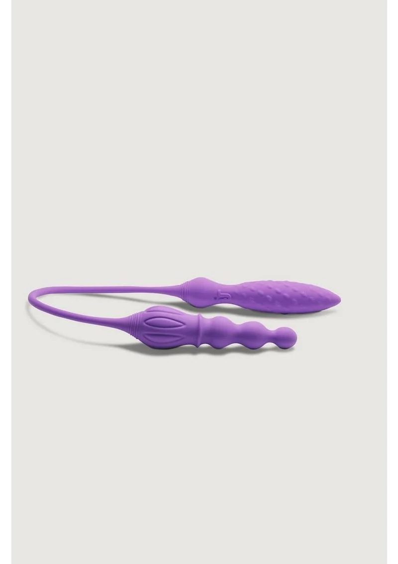 2x Rechargeable Silicone Double Vibrator with Remote Control - Image 3