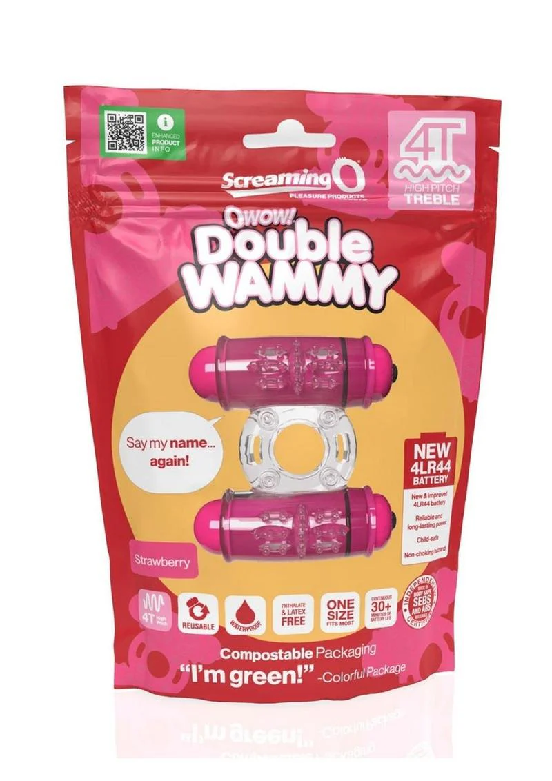4t Double Wammy Silicone Rechargeable Dual Vibrating Couples Cock Ring - Image 5
