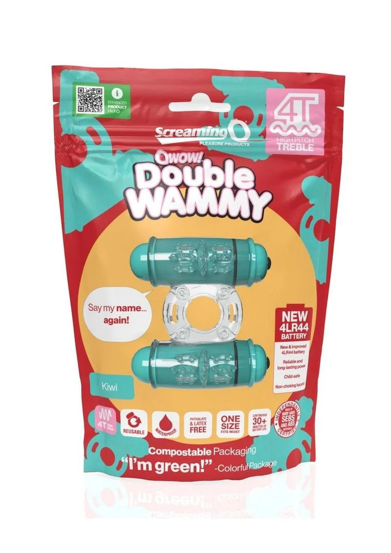 4t Double Wammy Silicone Rechargeable Dual Vibrating Couples Cock Ring - Image 8