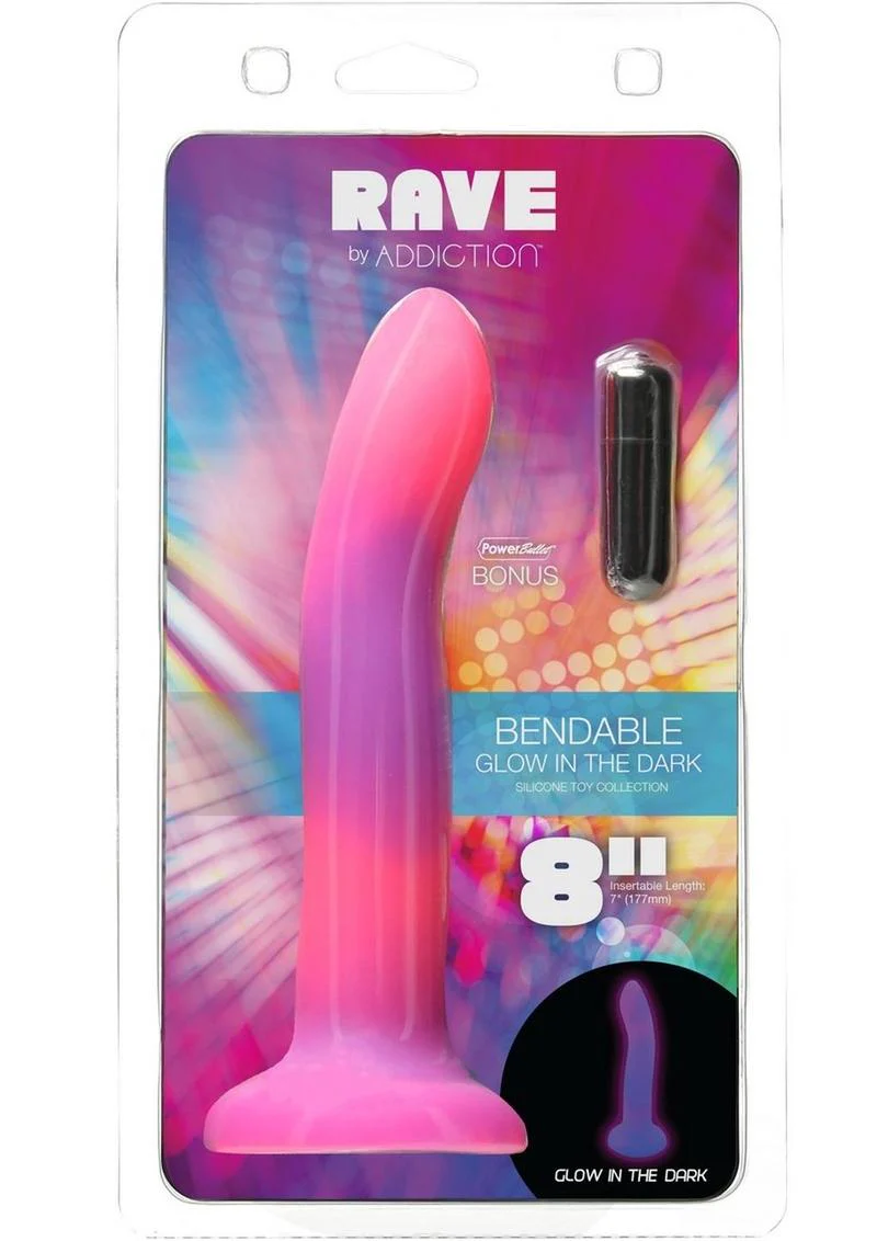 Addiction Rave Silicone Glow In The Dark Dildo - Image 10