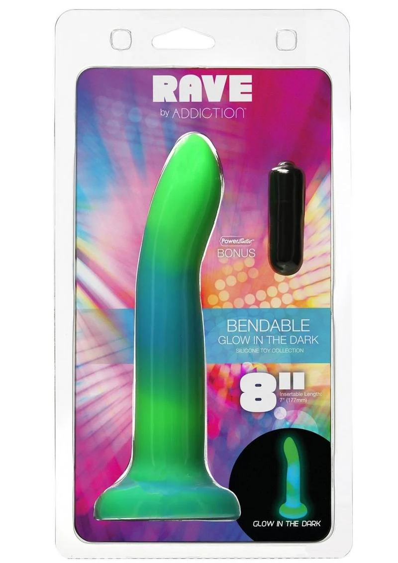 Addiction Rave Silicone Glow In The Dark Dildo - Image 4