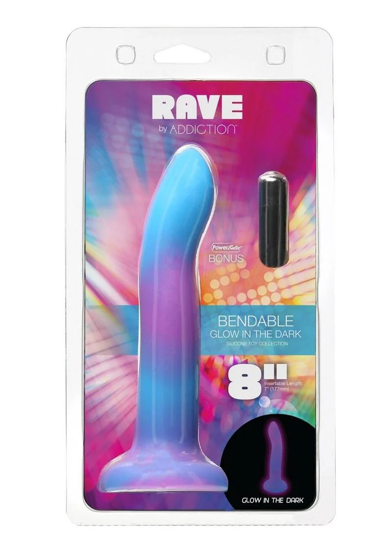Addiction Rave Silicone Glow In The Dark Dildo - Image 7