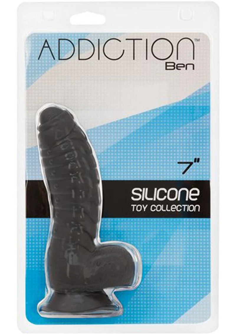 Addiction Toy Collection Ben Silicone Dildo with Balls - Image 2