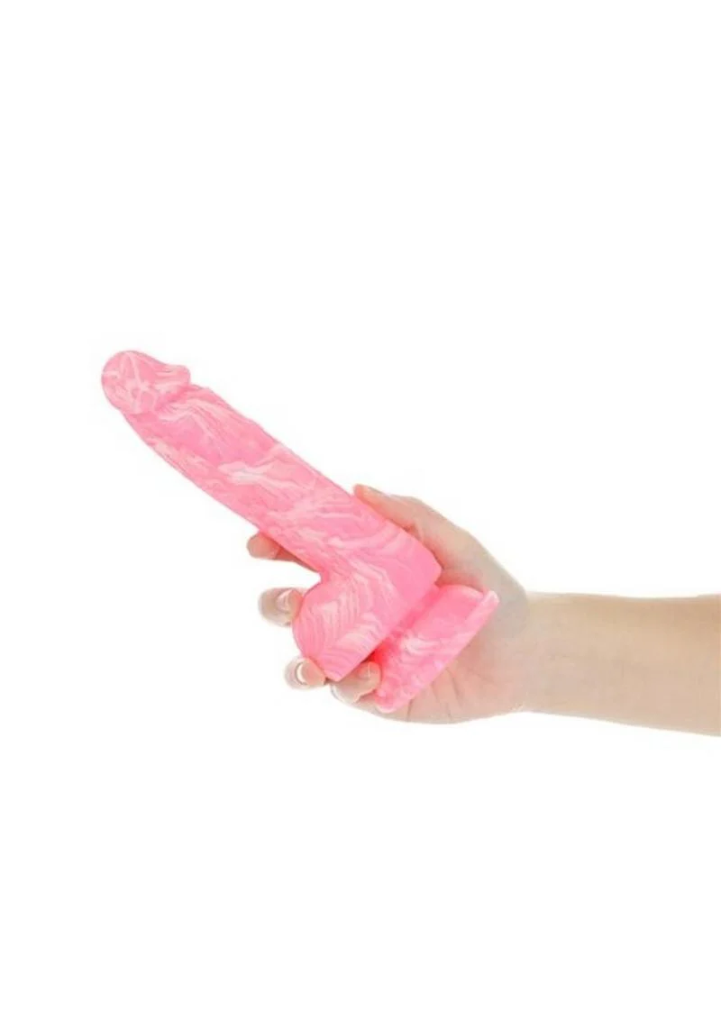 Addiction Toy Collection Brandon Silicone Glow In The Dark Dildo with Balls - Image 3