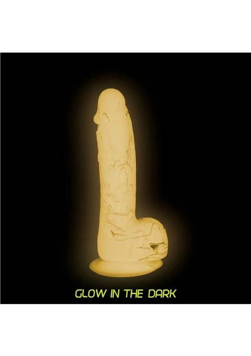 Addiction Toy Collection Brandon Silicone Glow In The Dark Dildo with Balls - Image 4