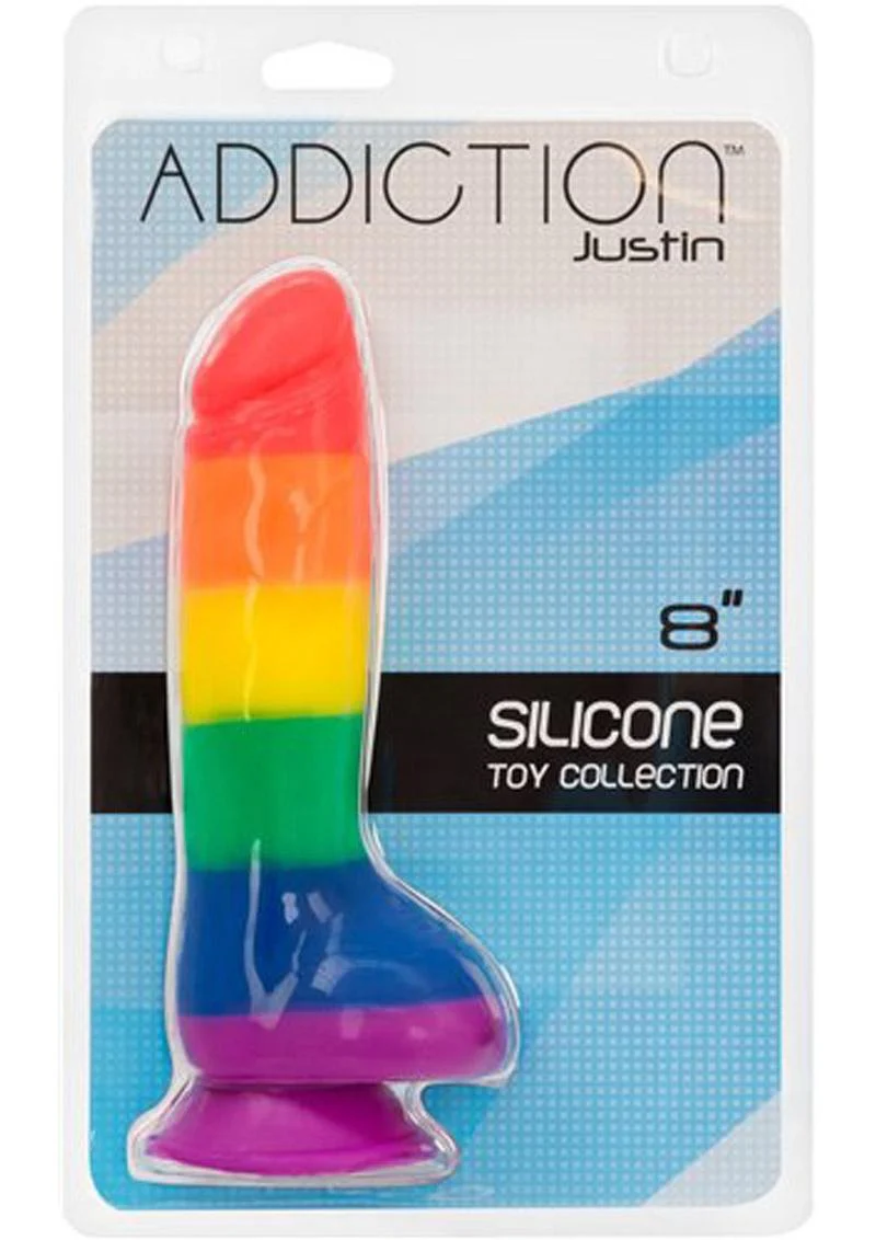 Addiction Toy Collection Justin Silicone Dildo with Balls - Image 2