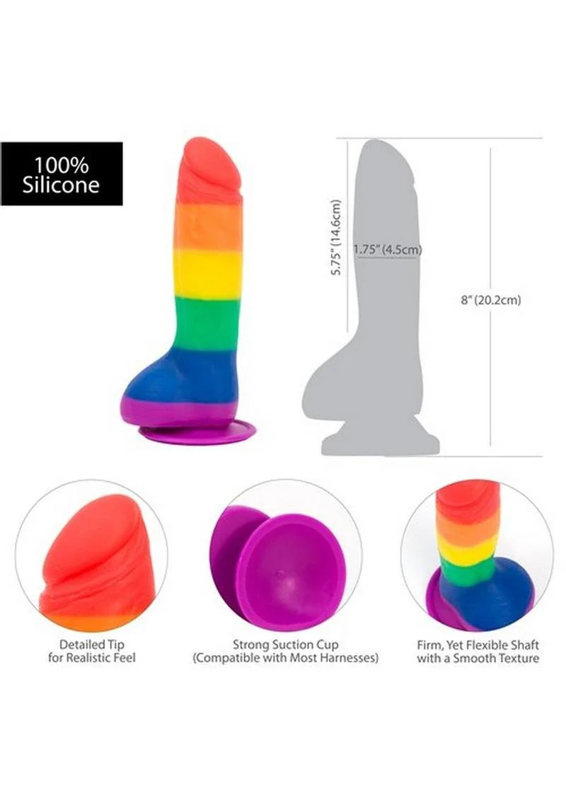 Addiction Toy Collection Justin Silicone Dildo with Balls - Image 4