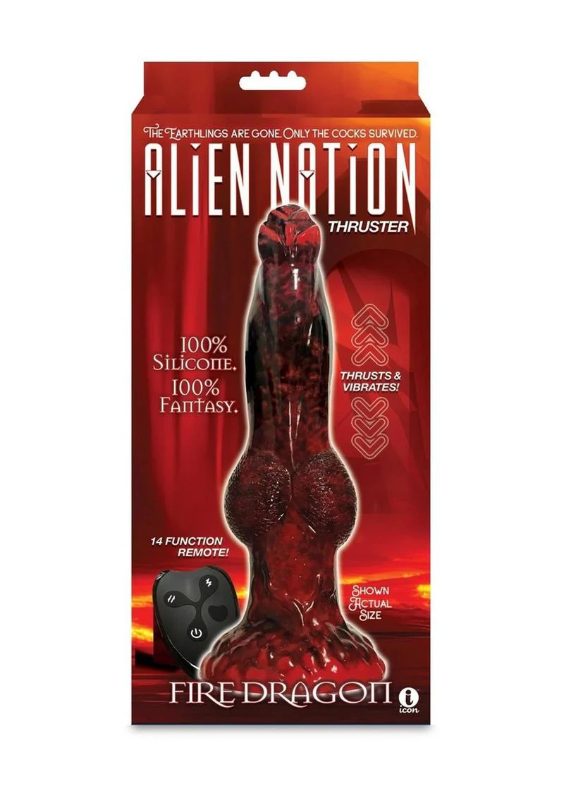 Alien Nation Fire Dragon Silicone Thrusting Dildo - Image 2