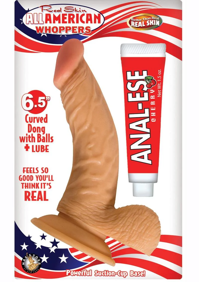 All American Whoppers Curve Dildo with Balls - Image 3