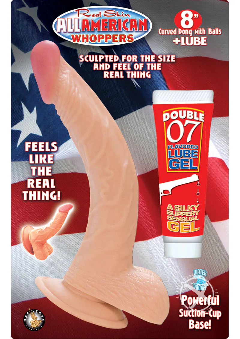 All American Whoppers Curve Dildo with Balls - Image 4