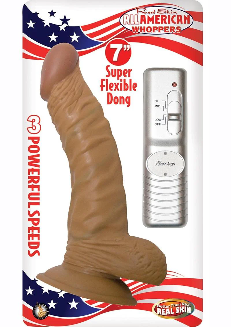 All American Whoppers Vibrating Dildo with Balls Latin - Image 3