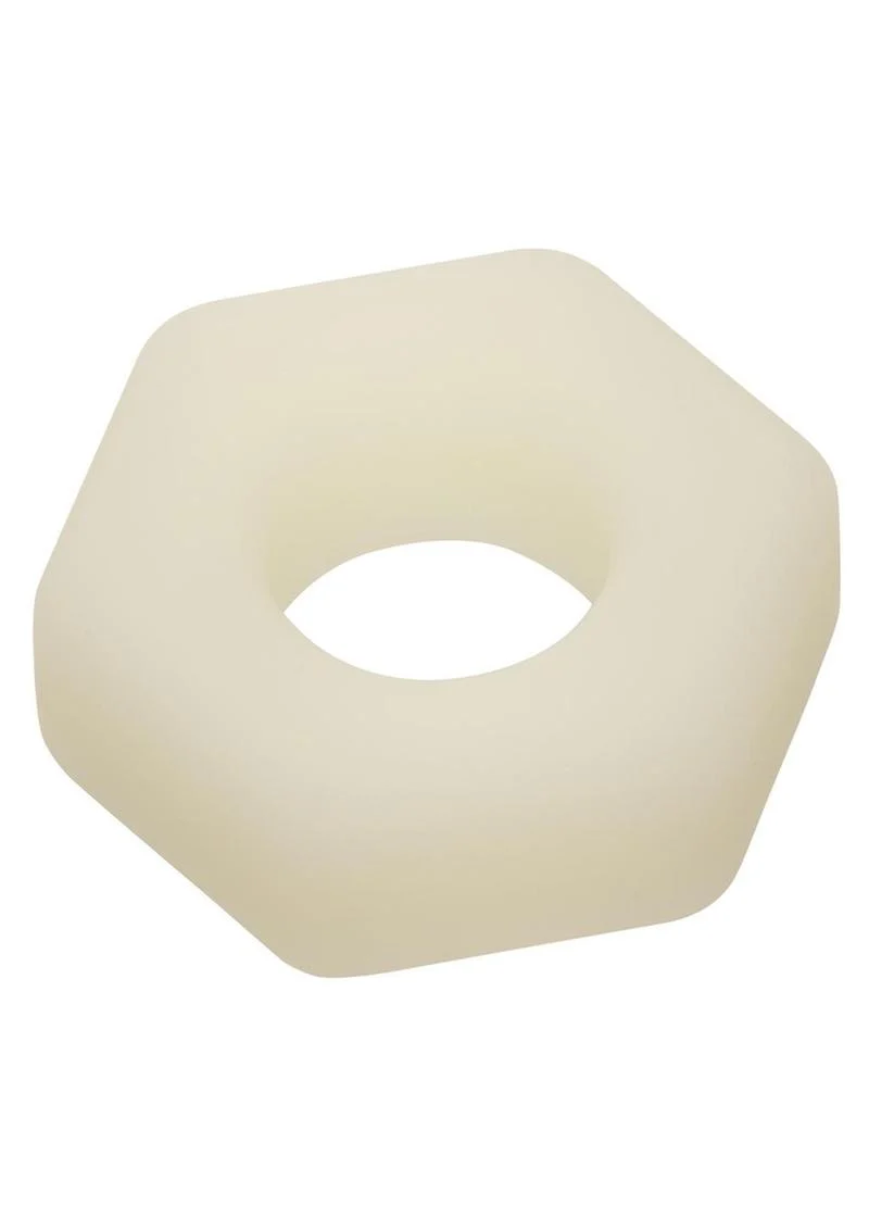 Alpha Glow In The Dark Liquid Silicone Prolong Sexagon Ring - Image 3
