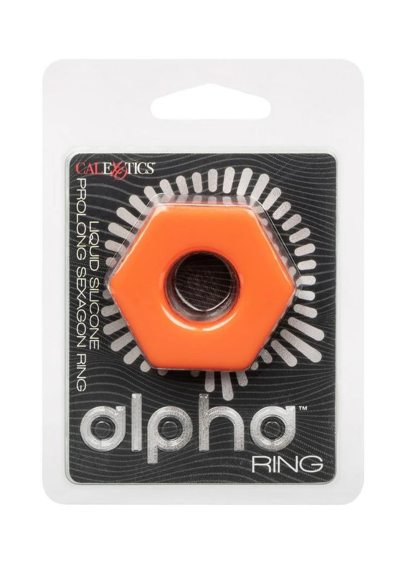 Alpha Liquid Silicone Prolong Sexagon Cock Ring - Image 2