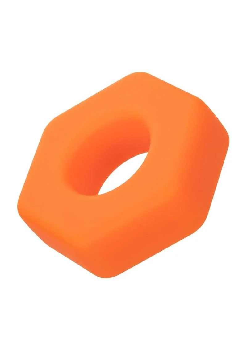 Alpha Liquid Silicone Prolong Sexagon Cock Ring - Image 3
