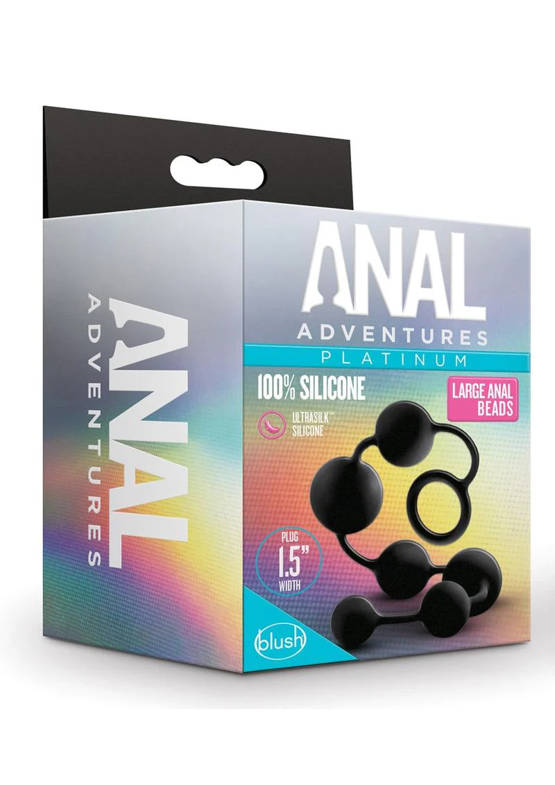 Anal Adventure Platinum Silicone Large Anal Beads - Image 2