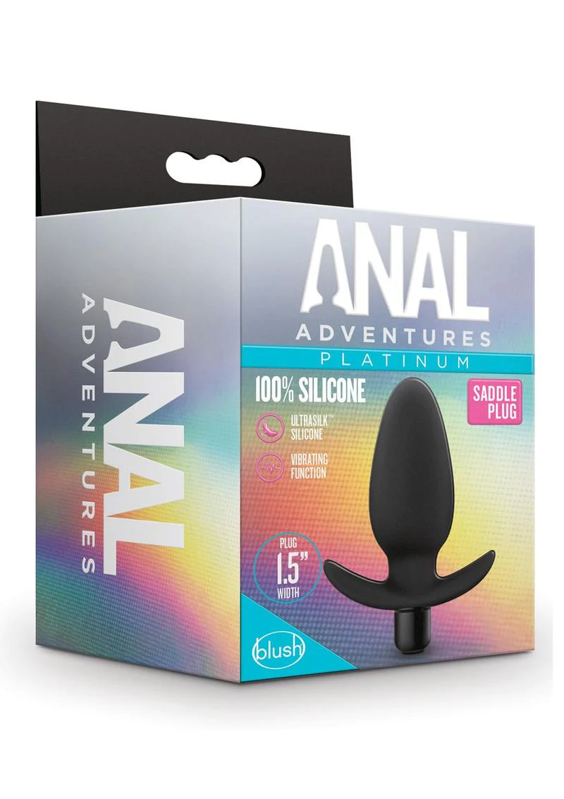 Anal Adventure Platinum Silicone Vibrating Saddle Plug - Image 2