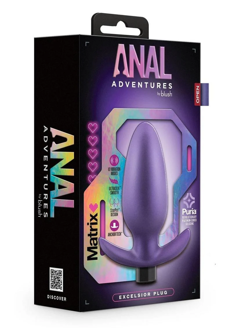Anal Adventures Matrix Exceisor Plug Rechargeable Silicone Anal Plug - Astro - Image 2