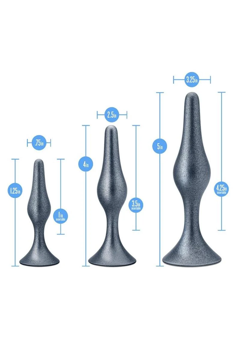 Anal Adventures Matrix Genesis Plug Kit Silicone Anal Plug Set - Stellar - Image 4