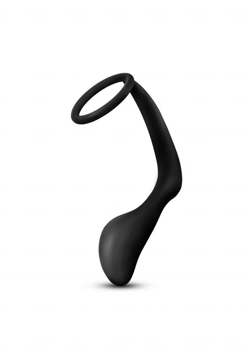 Anal Adventures Platinum Silicone Cock Ring and Butt Plug - Image 3