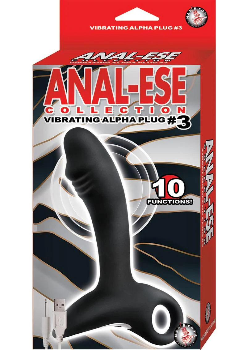 Anal-Ese Collection Rechargeable Vibrating Silicone Alpha Plug #3 - Image 2