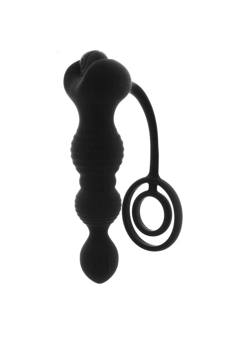 Anal-Ese Silicone Rechargeable Anal Plug and Cock Ring with Remote Control - Image 4