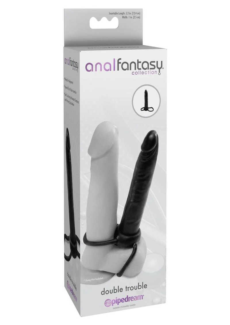 Anal Fantasy Collection Double Trouble Strap-On Cockring - Image 2
