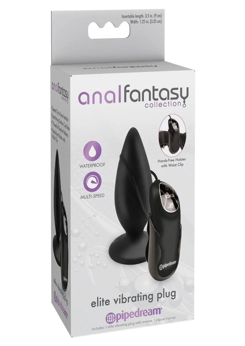 Anal Fantasy Collection Elite Vibrating Silicone Plug - Image 2