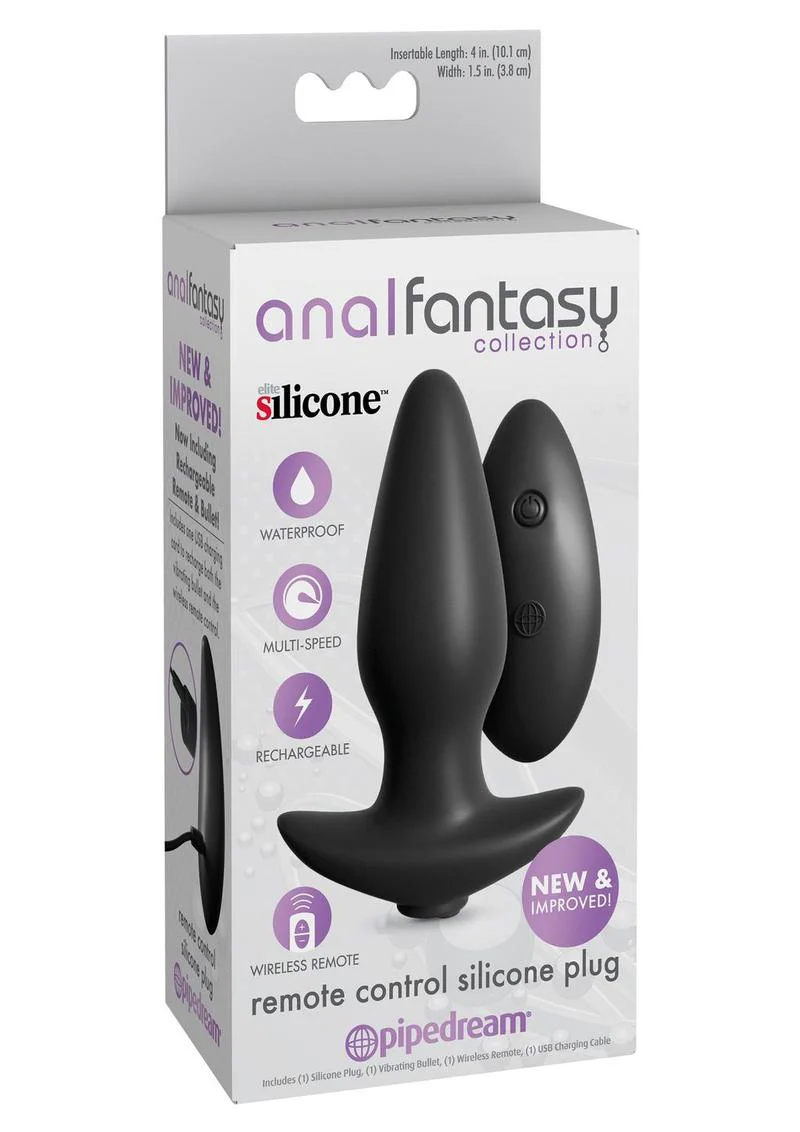 Anal Fantasy Collection Remote Control Silicone Plug Waterproof - Image 2