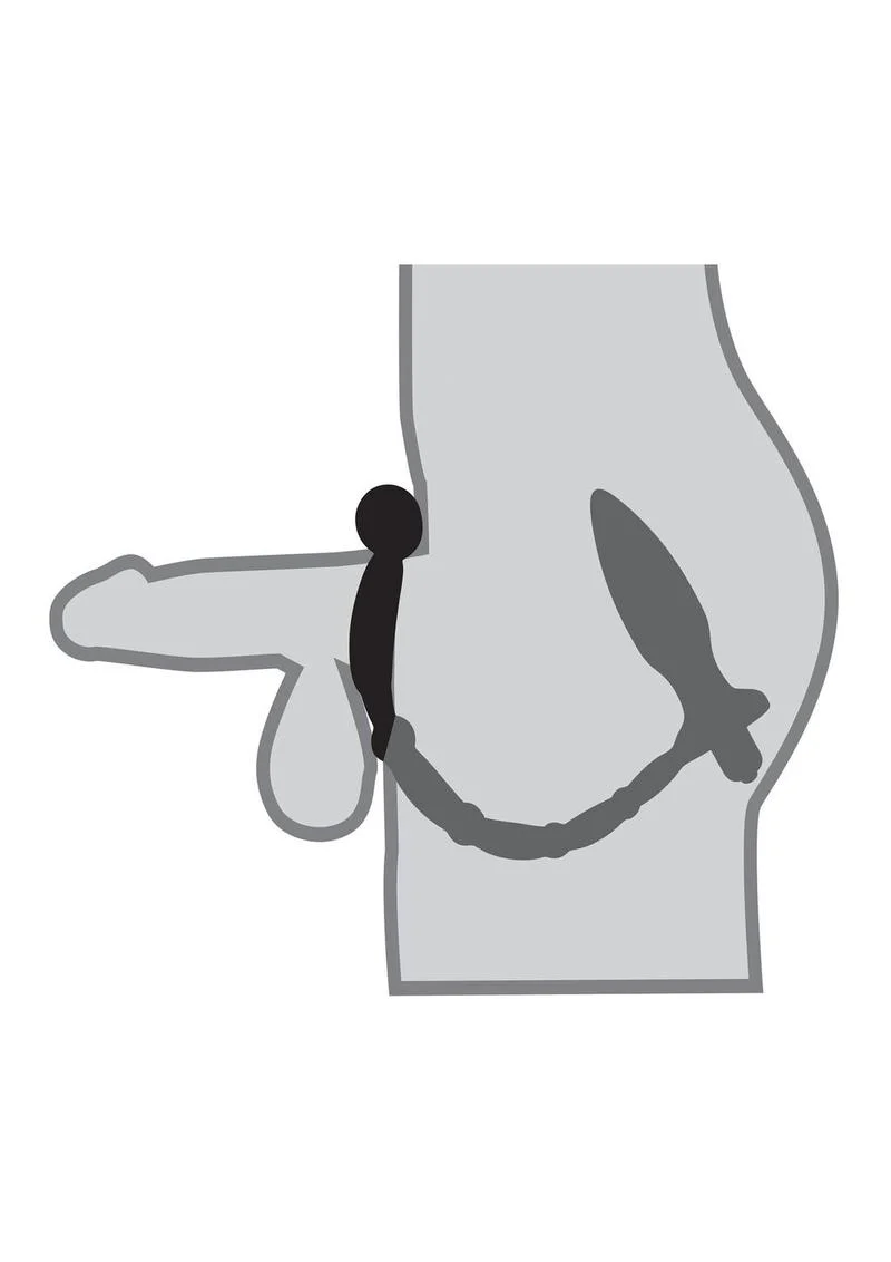 Anal Fantasy Collection Silicone Ass Kicker Plug with Cock Ring Waterproof