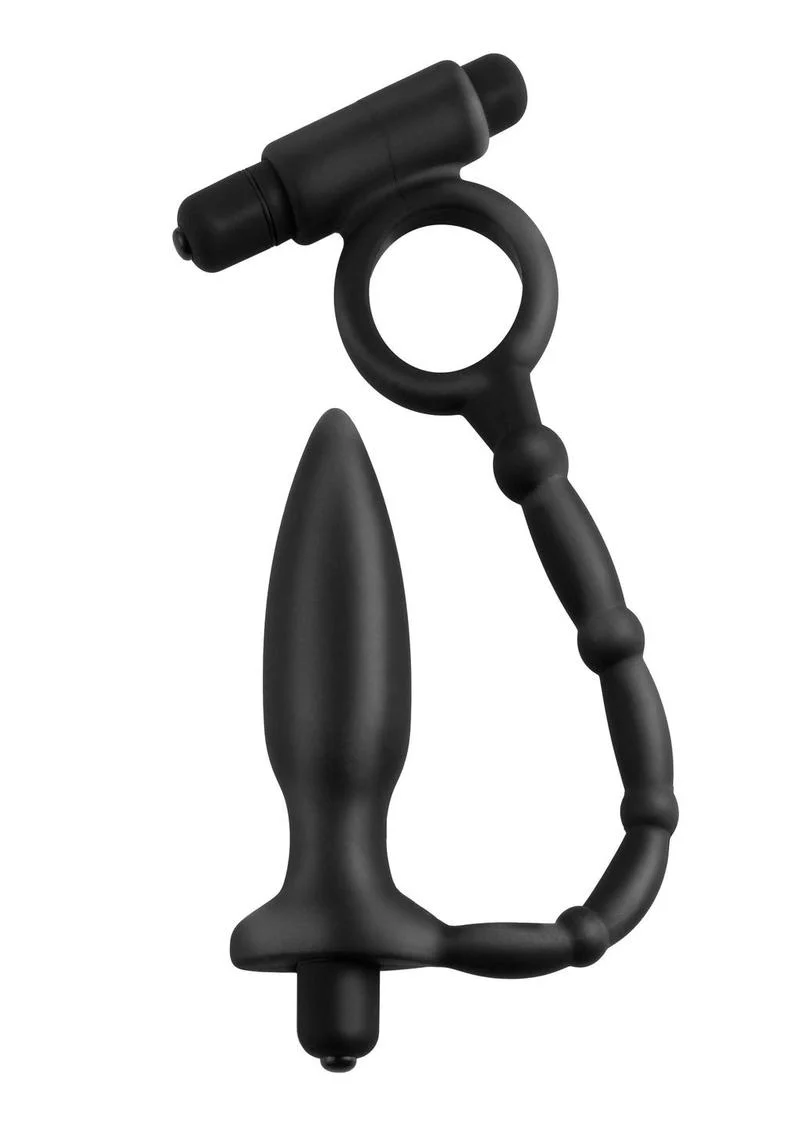 Anal Fantasy Collection Silicone Ass Kicker Plug with Cock Ring Waterproof - Image 3