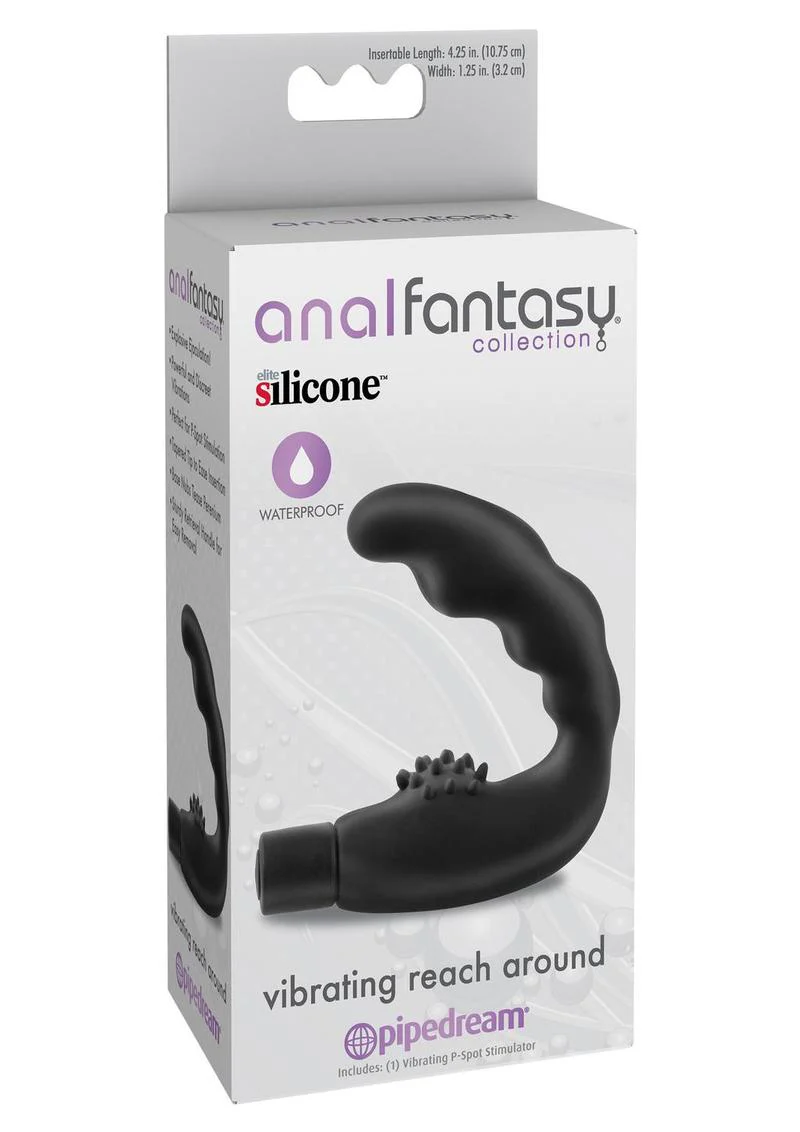 Anal Fantasy Collection Vibrating Reach Around Silicone Massager Waterproof - Image 2