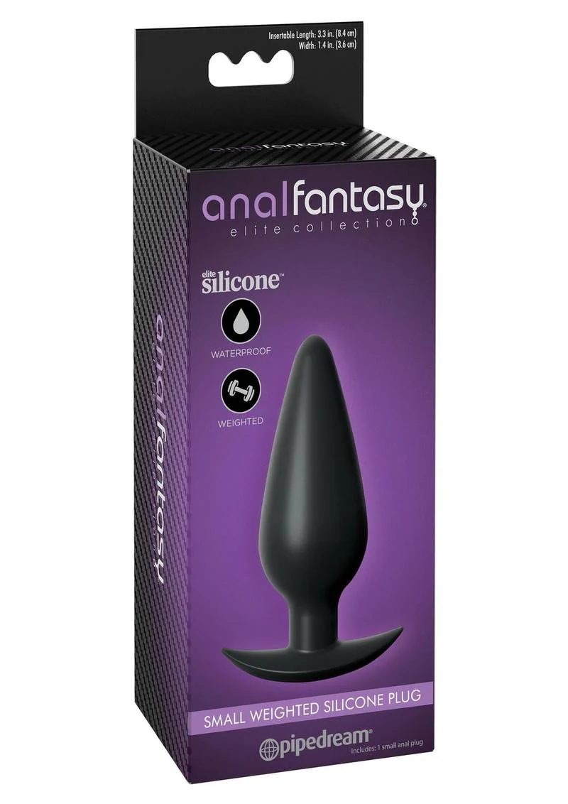 Anal Fantasy Elite Collection Small Weighted Silicone Plug Waterproof - Image 2