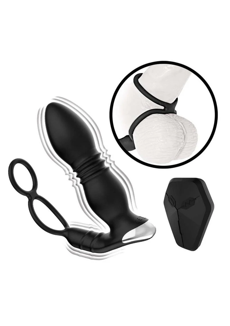 Ass-Sation Remote Thrusting Rechargeable Silicone Power Plug - Image 4