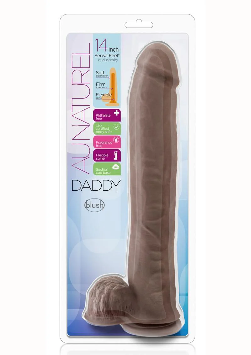 Au Naturel Daddy Sensa Feel Dual Density Dildo with Balls - Image 7