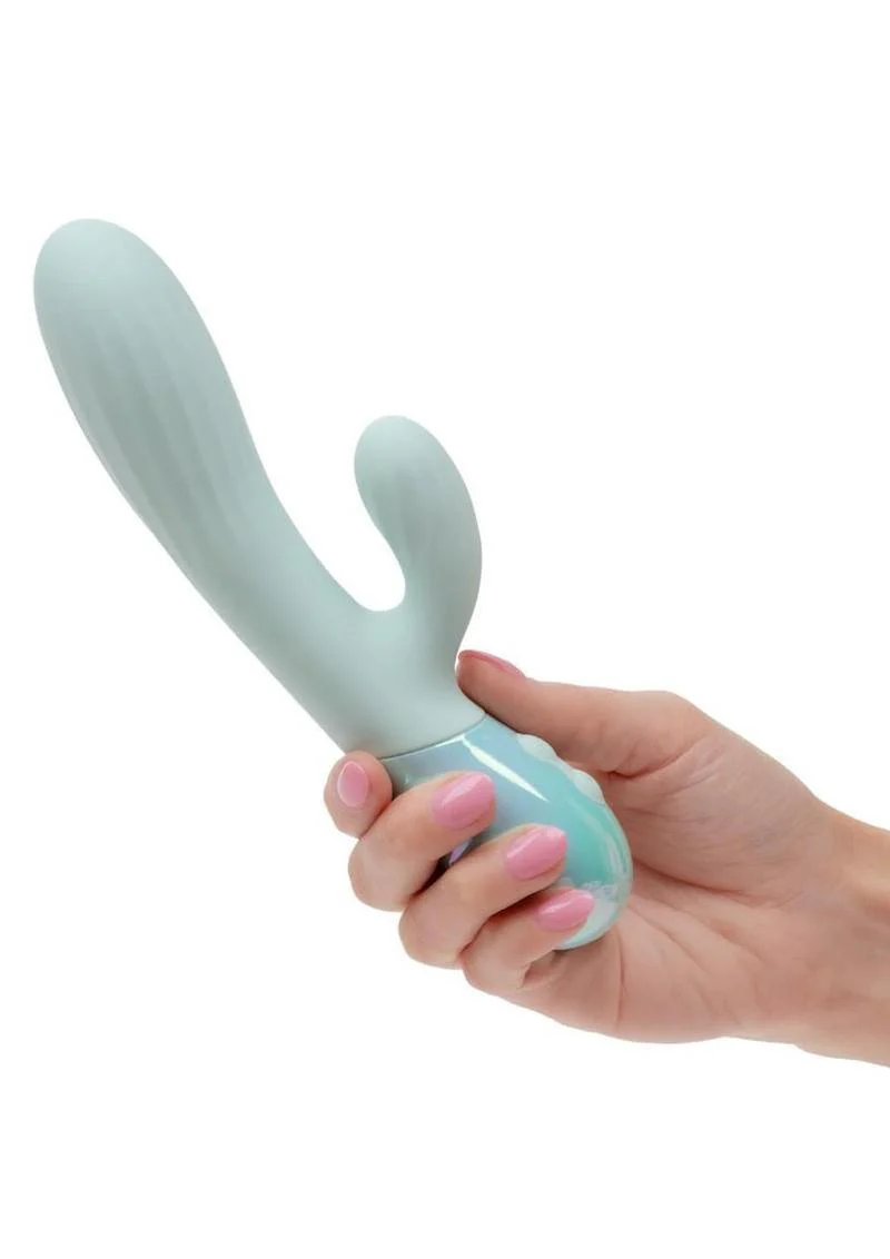 Aura Dual Ripple Rechargeable Silicone Rabbit Vibrator - Image 4