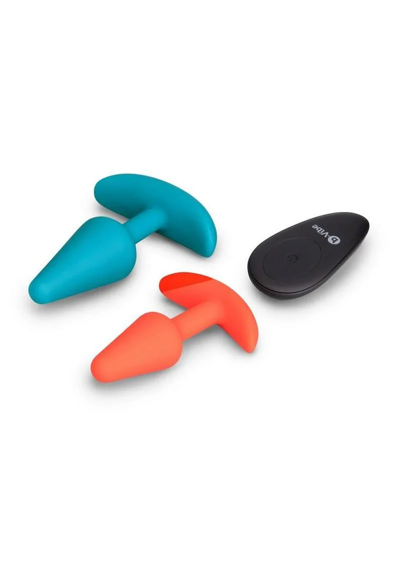 B-Vibe Butties Silicone Anal Training Set with Remote Control - Image 3