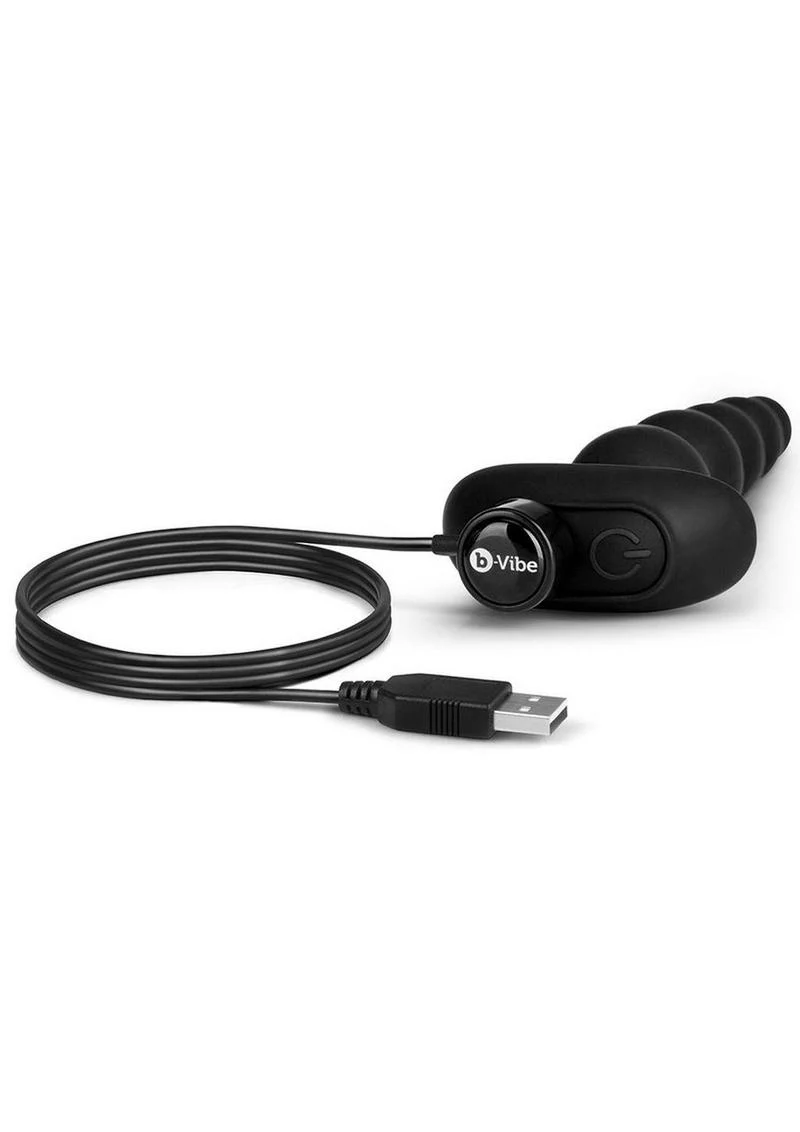 B-Vibe Cinco Rechargeable Silicone Anal Beads - Image 3
