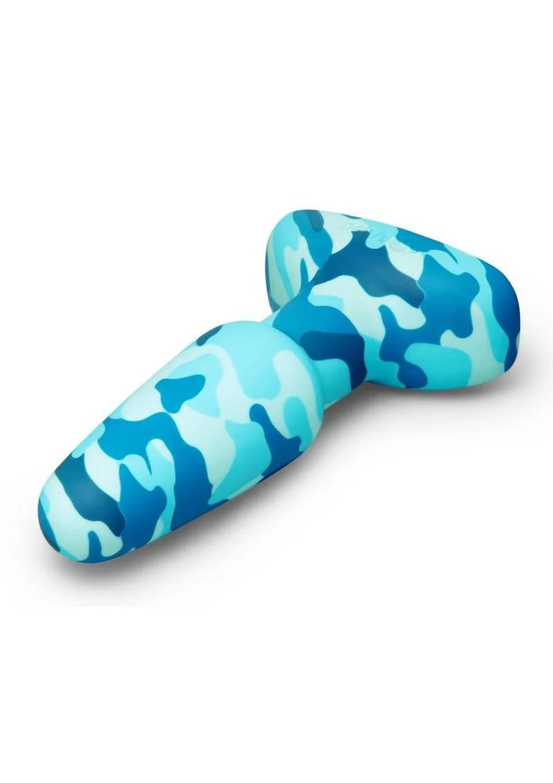 B-Vibe Rimming Plug 2 Rechargeable Silicone Anal Plug - Camo - Image 2