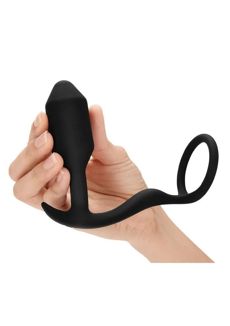 B-Vibe Snug and Tug Silicone Cock Ring and Anal Plug - Image 4