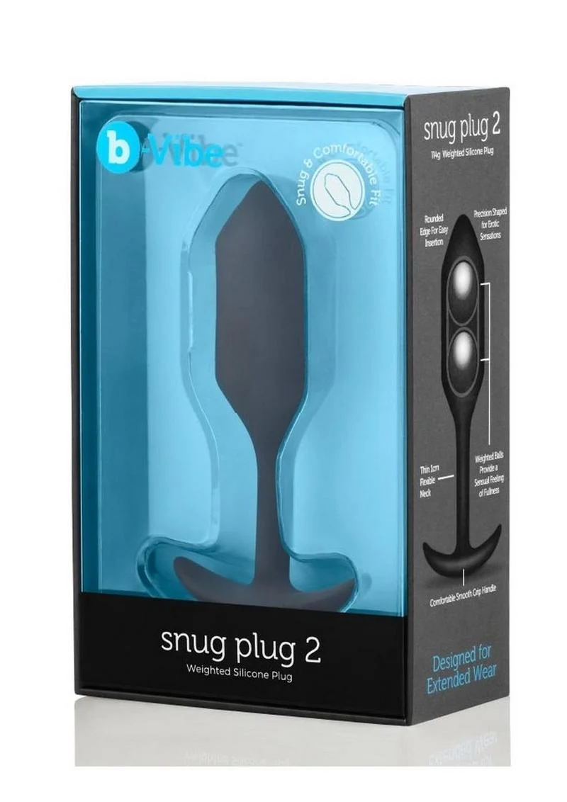 B-Vibe Snug Plug 2 Silicone Weighted Anal Plug - Image 4