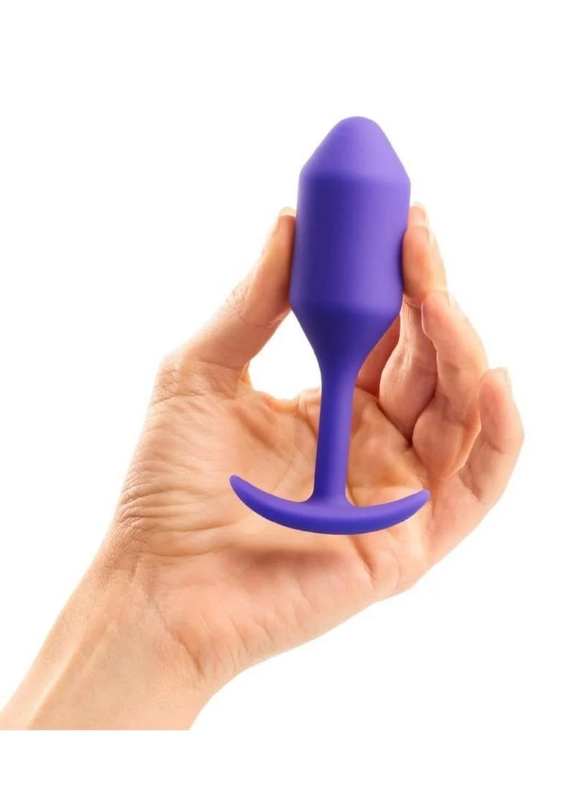 B-Vibe Snug Plug 2 Silicone Weighted Anal Plug - Image 7