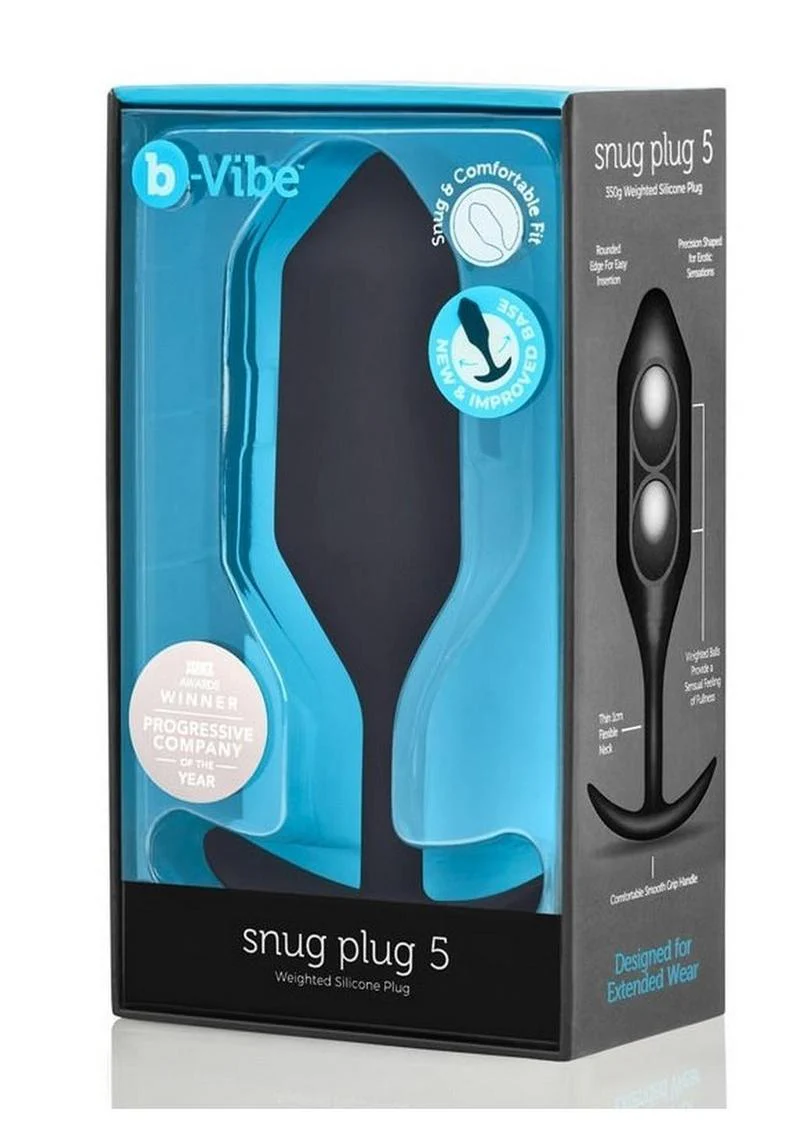 B-Vibe Snug Plug 5 Silicone Weighted Anal Plug - Image 2