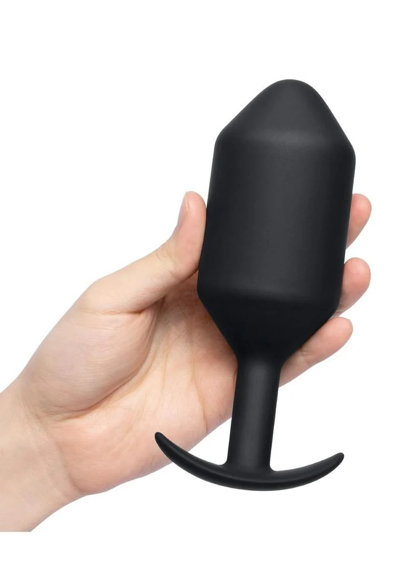 B-Vibe Snug Plug 7 Silicone Weighted Anal Plug - Image 4
