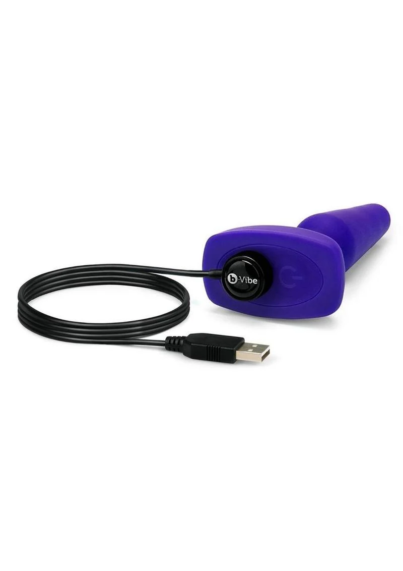 B-Vibe Trio Plug Rechargeable Silicone Anal Plug with Remote Control - Image 4