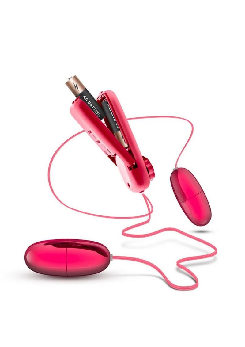 B Yours Double Pop Eggs with Remote Control - Cerise - Image 3