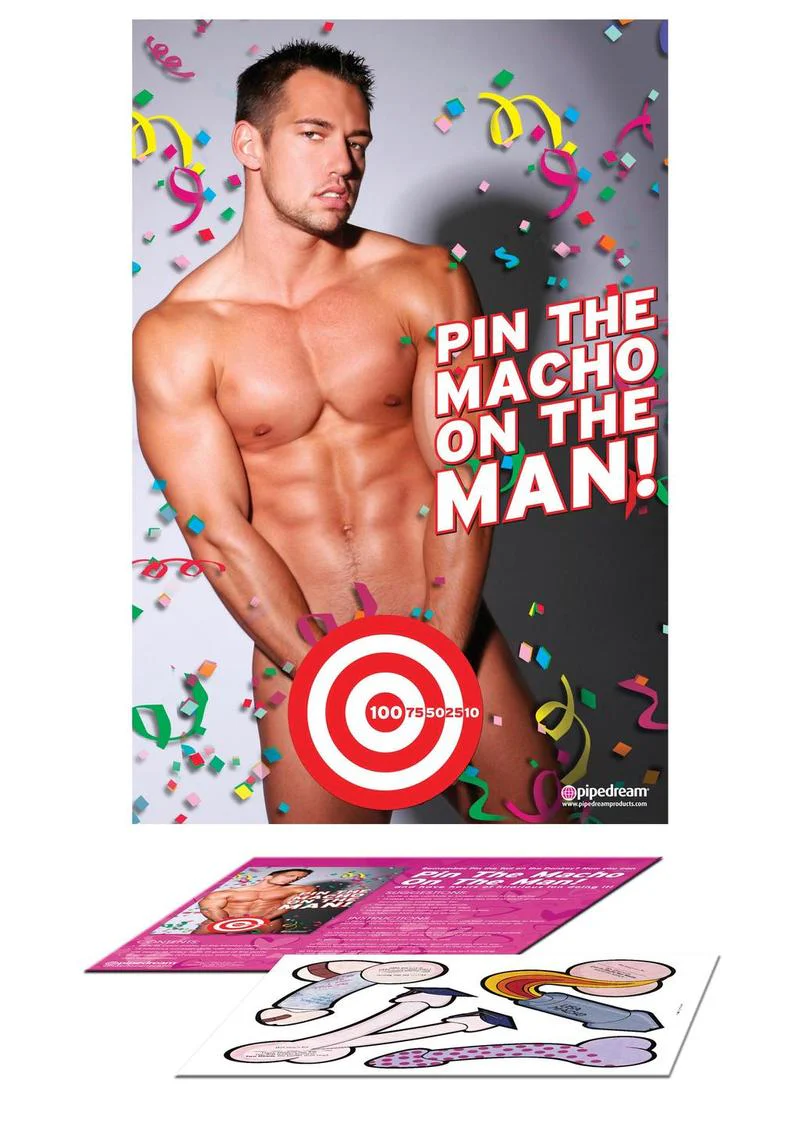 Bachelorette Party Favors Pin The Macho On The Man Party Game - Image 2