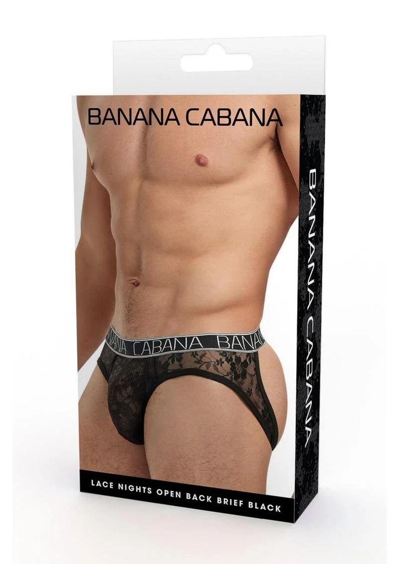 Banana Cabana Lace Nights Open Back Brief - Image 6