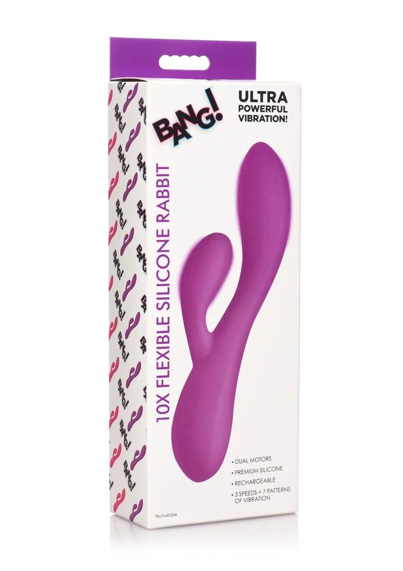 Bang! 10x Flexible Rechargeable Silicone Rabbit - Image 3