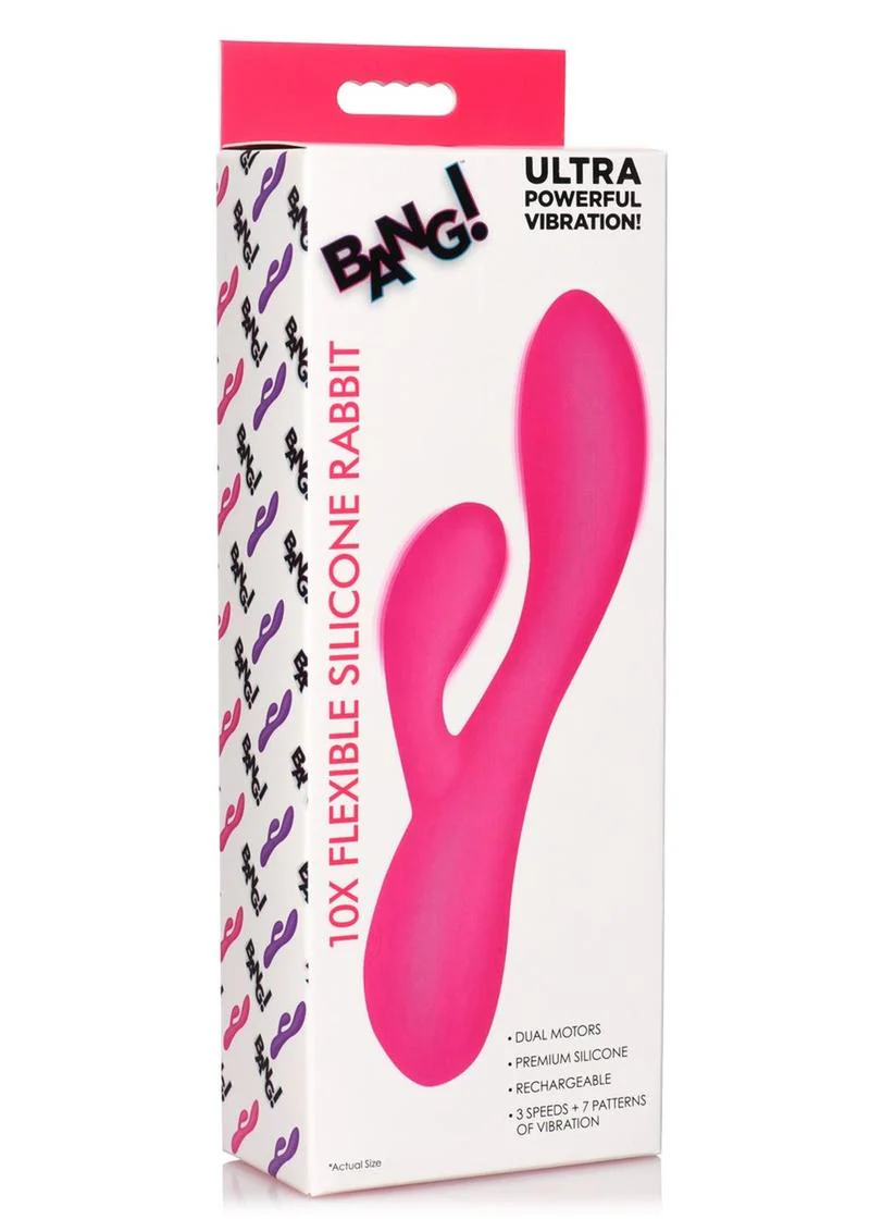 Bang! 10x Flexible Rechargeable Silicone Rabbit - Image 6